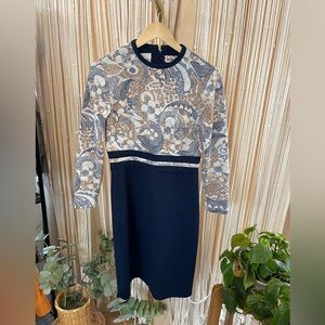 Vintage Bleeker Street Floral Patterned Long Sleeve Dress